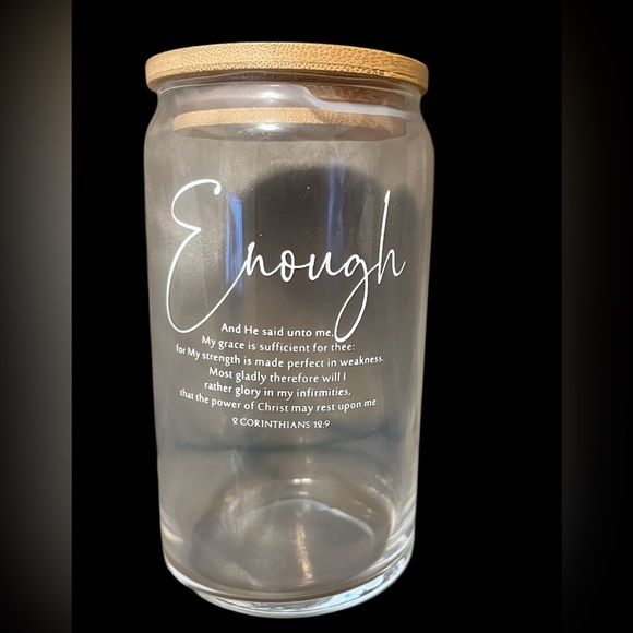 Bible Verse Glass drinking jars (Qty 1) - Picture 6 of 8